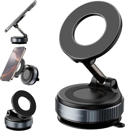 Vacuum Magnetic Suction Cup Phone Mount (360° Rotation)