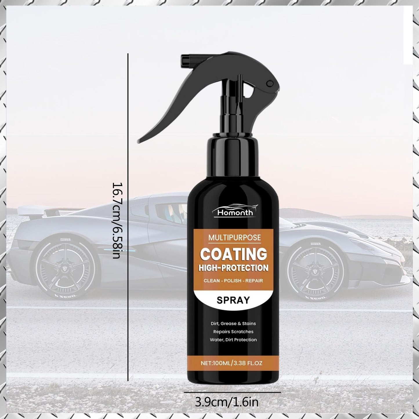 Nexa Turbo Shine Spray,Nexa Car Scratch Remover,Turbo Shine Nexa 3 in 1 High Protection Quick Car Coating Spray(1Pcs)